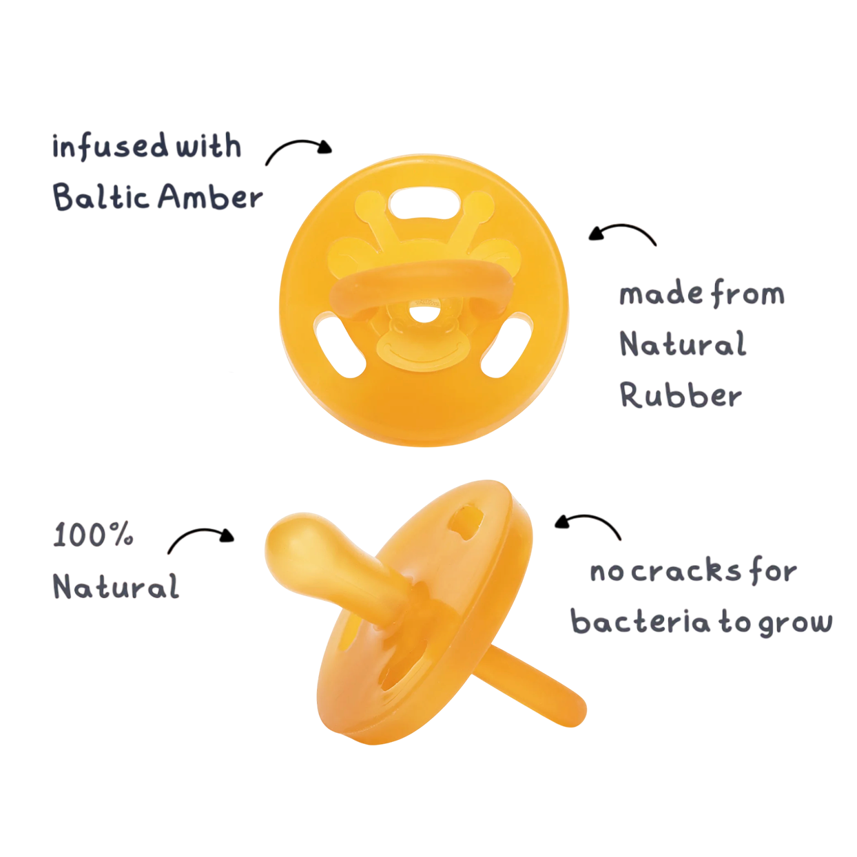 Pacibamber – Amber Infused Rubberen Fopspeen